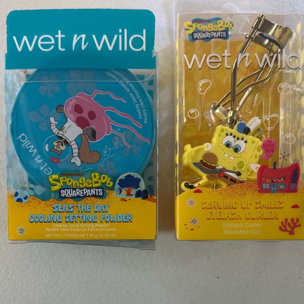 Wet n Wild SpongeBob Cooling Setting Powder and Eyelash Curler Set ~ LIMITED EDI